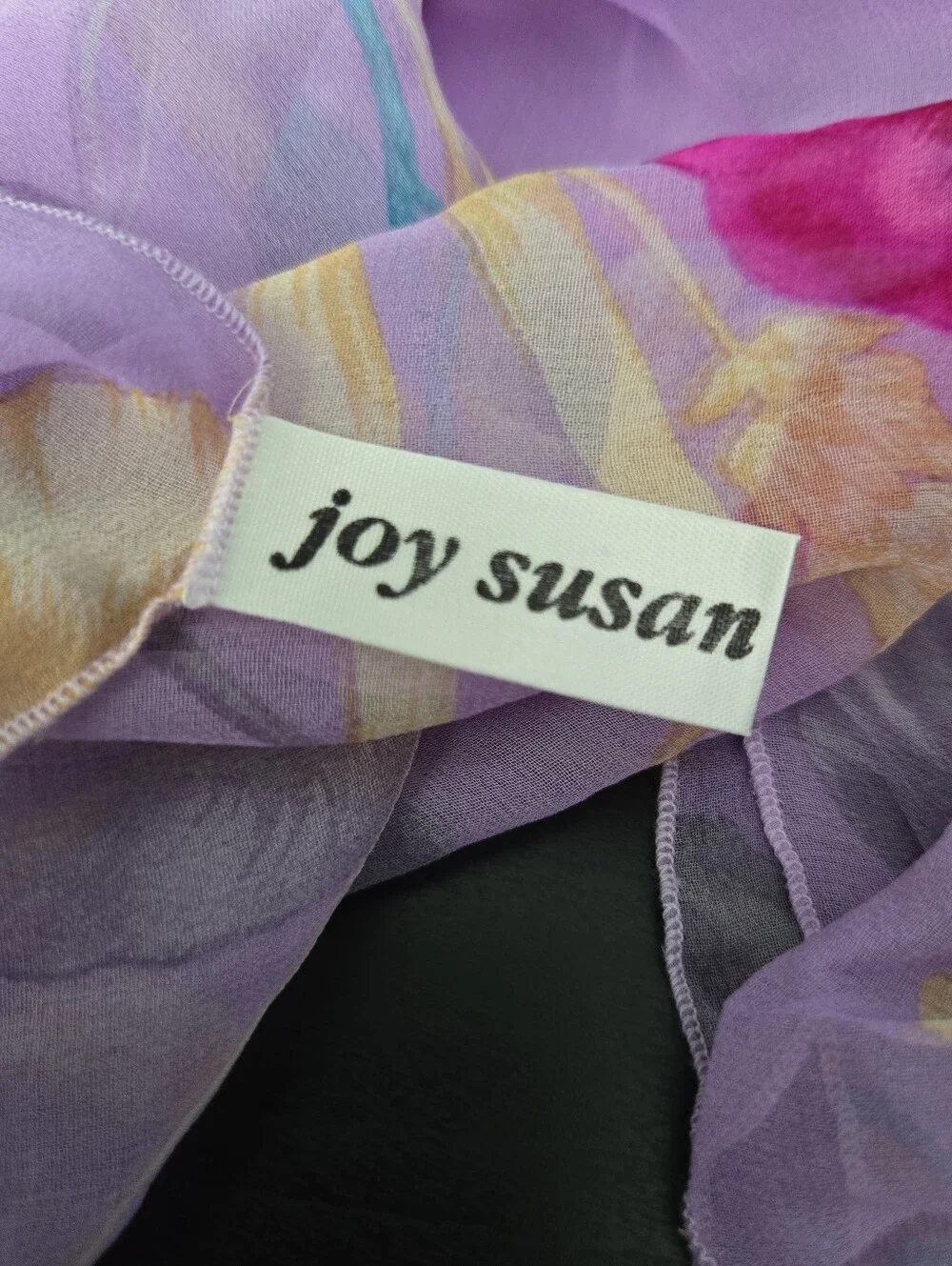 Joy Susan Lilac Floral Sheer Scarf